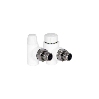 Комплект TEBO C-TB №8 3/4 (термостатический угловой с колпачком 25x3/4, клапан запорный угловой