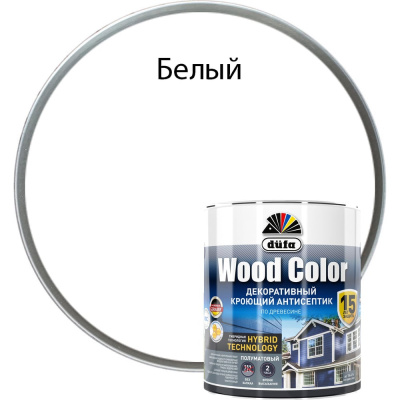 Кроющий антисептик Dufa WOOD COLOR белый база 1 0,9 л