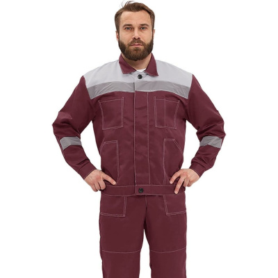 Костюм URSUS "ЛЕГИОН" куртка/полукомбинезон, бордовый/серый КОС817-201/52-54, 170-176