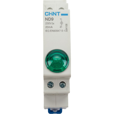 Индикатор CHINT ND9-1/g зеленый, AC/DC 230В LED