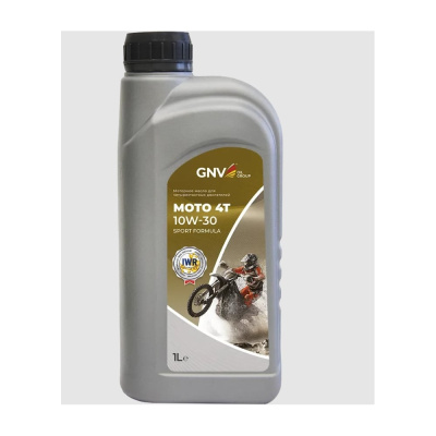Масло моторное GNV Moto 4T 10W-30, API SL, JASO MA2, для мототехники, 1 л