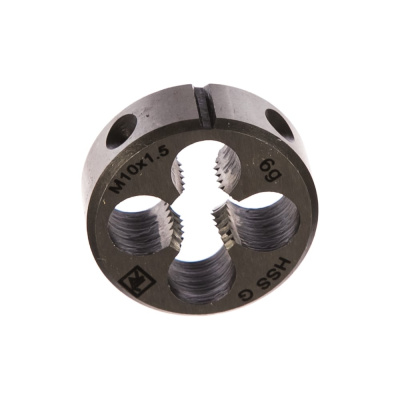Круглая ручная плашка М10х1.5, HSS, Ф30х11 мм Thorvik D-COMBO