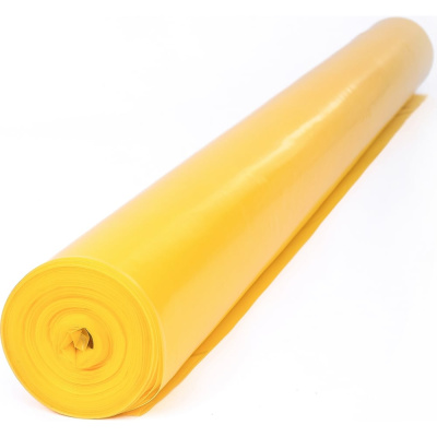 Однослойная пароизоляция QUATTRO YELLOW 200 75 м2, полурукав с отступом 20 см 1600 мм ПВД (ширина полотна 3,2м 23,44 м)