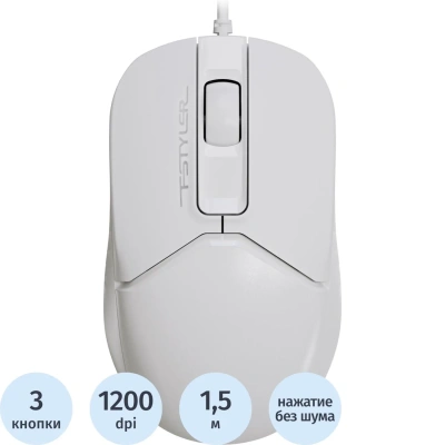 Мышь компьютерная A4Tech Fstyler (FM12S WHITE) оптическая 1200dpi/3but