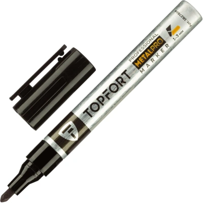 Маркер для металла Topfort MetalPro 1-3 мм черный
