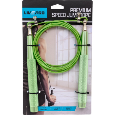Скакалка LivePro Speed Jump Rope зеленый, 185 гр NL