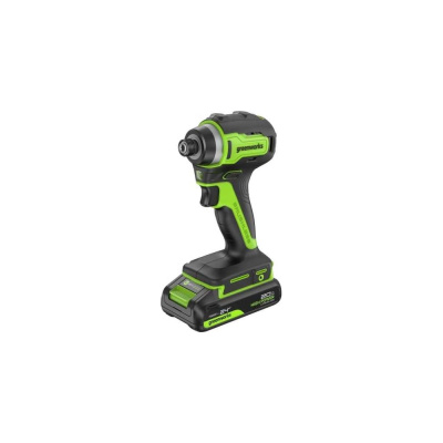 Винтоверт ударный аккумуляторный GreenWorks ID3170, 24V, б/щет, 0-3200об/мин, 4000 уд/мин, HEX 1/4, 170Нм, 1х2Ач, ЗУ