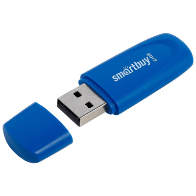 Память Smart Buy "Scout" 64GB, USB 2.0 Flash Drive, синий
