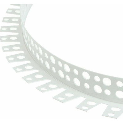 Перфорированный угол AGIS (штукатурный; ПВХ; арочный; 25x25x3000 мм; 10 шт.)