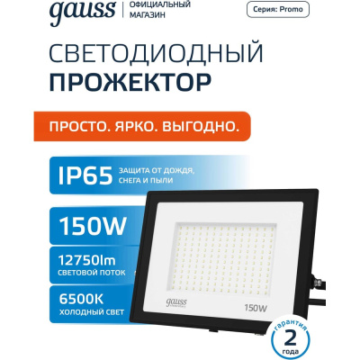 Светодиодный прожектор GAUSS Elementary 150W