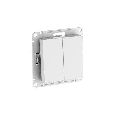 Механизм 2-клавишного выключателя Systeme Electric ATLASDESIGN AQUA IP44, сх.5, 10АХ, быстрозажимные клеммы, белый