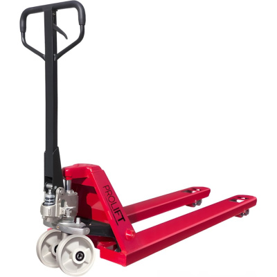 Гидравлическая тележка PROLIFT AC 25, 2500 кг, 1150х550мм, нейлон.колесо,дв.нейлон.ролик цвет красный AC