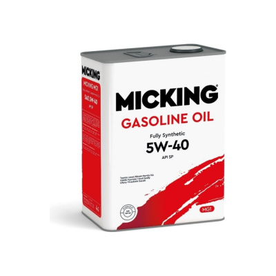 Синтетическое моторное масло для бензиновых двигателей Micking Gasoline Oil MG1 5W-40 API SP