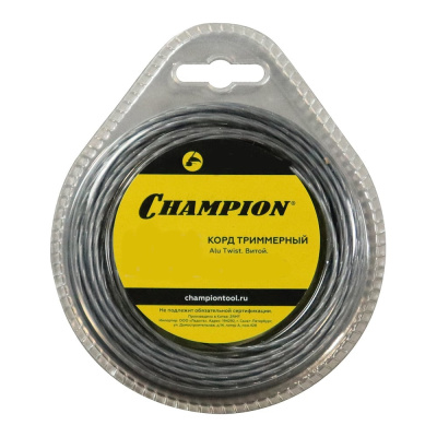 Корд триммерный Alu Twist (3.0 мм; 60 м; витой) CHAMPION