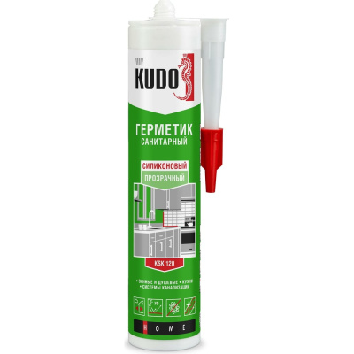 Силиконовый санитарный герметик KUDO (прозрачный; 280 мл)