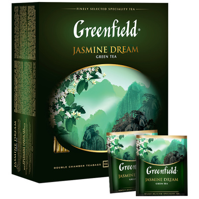 Чай Greenfield Jasmin Dream зеленый,100пак/уп 0586-09