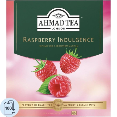 Чай Ahmad Tea Малиновое Лакомство, черный, пакетики в конвертах 100x1,5г/уп