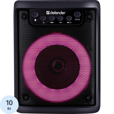 Акустическая система Defender Funky 10Вт, Light/BT/FM/USB/MIC/AUX