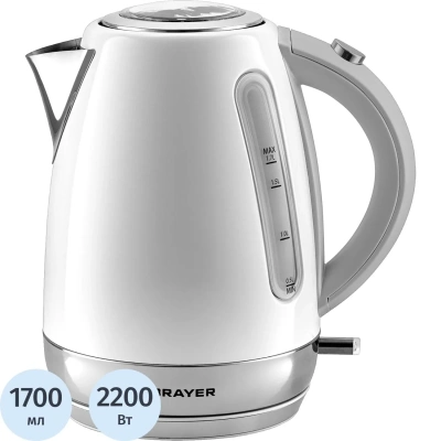 Чайник BRAYER 6110BR 2200Вт.1,7 л,электрич, сталь окраш, автоотключ