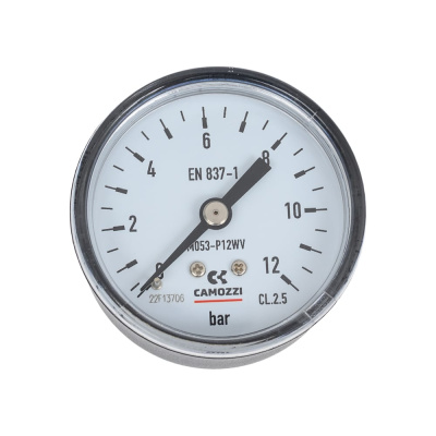 Индикатор давления осевой M053-P12WV 12 Бар, 50 мм Camozzi