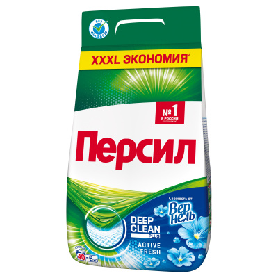 Порошок стиральный Персил Свежесть от Вернель для белого белья 6кг (40СТ)