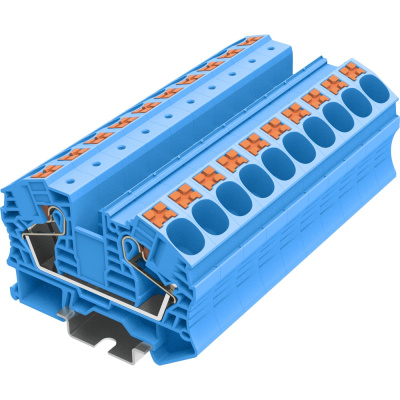 Клемма SUPU TP 1-1 проходная, Push-in, сечение 16 мм. кв., синяя 25 шт TP16-2-BU