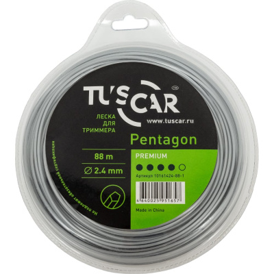 Леска для триммера Pentagon, Premium, 2.4 мм, 88 м TUSCAR