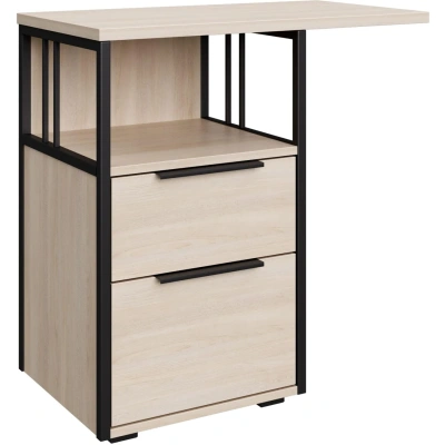 Тумба приставная K-Loft 241T010 750х405х752 дуб сканд/черный