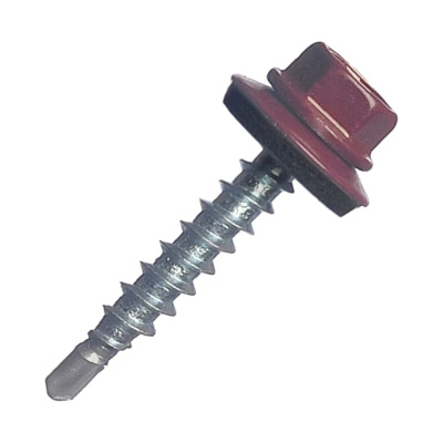 Кровельный саморез МЕТАЛЛСЕРВИС 4.8x29, RAL 3005, 200 шт