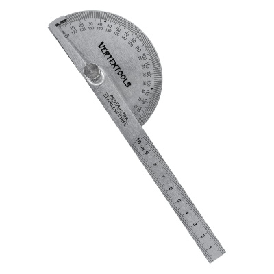 Транспортир с линейкой vertextools 90x150мм