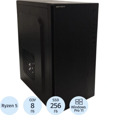 Системный блок Bigtech AMD Ryzen 5 5600G/8GB/SSD256/MB-MSB550M-D4-RTL,11Pro