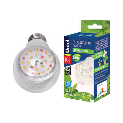 Светодиодная лампа Uniel 10W, SPFB, E27, CL PLP30WH LED-A60