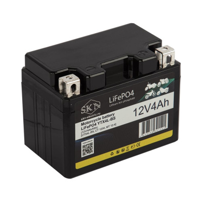 Аккумулятор для мототехники SKN LiFePO4 YTX4L-BS (12V/4Ah/50A) [UTX4L-BS, CT 1204, MT 12-4]