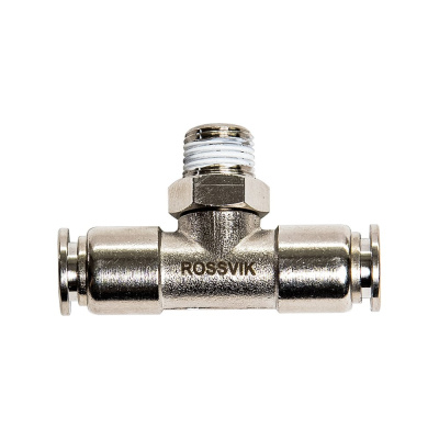 Цанговый разъем Т-образный (1/8"; 8x6 мм) Rossvik.R