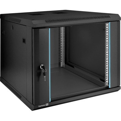 Шкаф телекоммуникационный ExeGate 19 настенный 9U EC-WM-9U.600.G.BLACK 19”, 9U, 600x600x500mm ШхГхВ