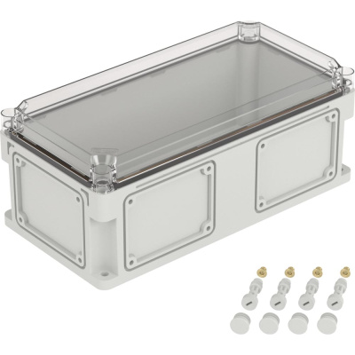 Корпус DKC RAM box без МП 400x200x160 мм, с фланцами, прозрачная крышка высотой 35 мм, IP66/IP67 1 ШТ