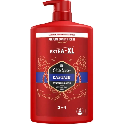 Гель для душа + шампунь 3в1 OLD SPICE Captain мужской 1л
