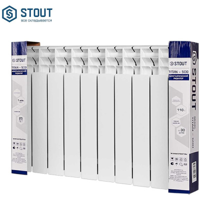 Биметаллический радиатор STOUT SRB-3310-050010 TITAN 500 RG0092N2BGL6JI