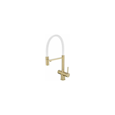 Кухонный смеситель EMAR ЕС - 7024WHT Matt Gold