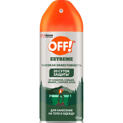 Аэрозоль от комаров OFF Extreme, 157 мл/6