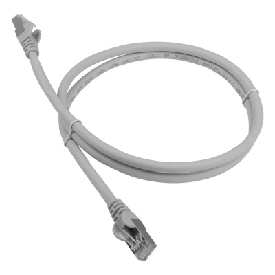 Патч-корд LANMASTER RJ45 - RJ45, 4 пары, FTP, категория 5е, 15 м, серый, LSZH