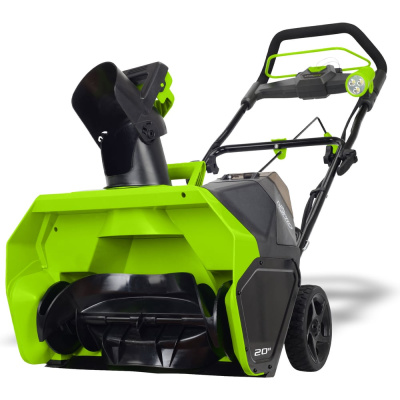 Комплект: Снегоуборщик аккумуляторный Greenworks GD40SB, 40V, 51 см, бесщеточный, с 1хАКБ 4 Ач и ЗУ