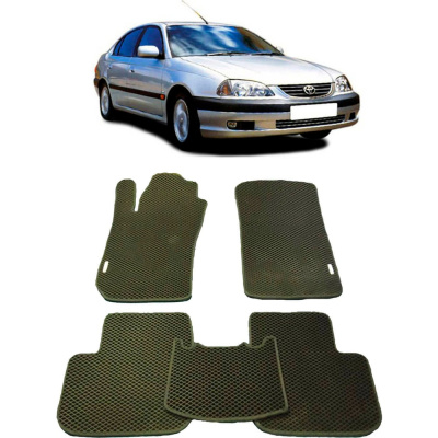 Ковры в салон автомобиля Eva Smart toyota avensis i 1997 - 2003 эва сота бежевые c черной окантовкой