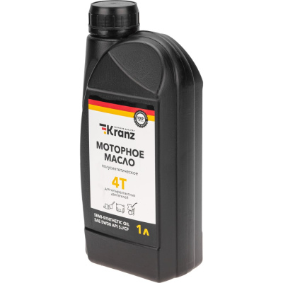 Моторное масло полусинтетическое для 4-х тактных двигателей SAE 5W30, 1 л KRANZ