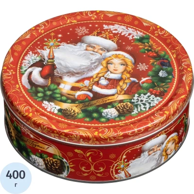 Печенье REGNUM сдобное со слив. маслом новогодняя сказка, ж/б, 400г МС-1-3