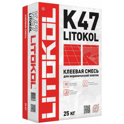 Клеевая смесь LITOKOL К47 класс C0, 25 кг