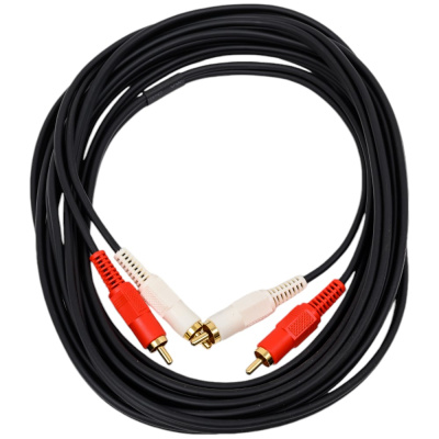 Межблочный кабель PROCAST cable 2RCA/2RCA.5 2RCA m-2RCA m, длина 5m, цвет черный