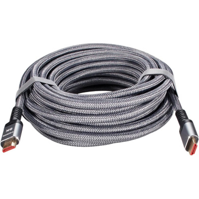 Кабель AOpen/Qust HDMI 19M/M ver 2.1 8K 60Hz Econom оплетка 10m