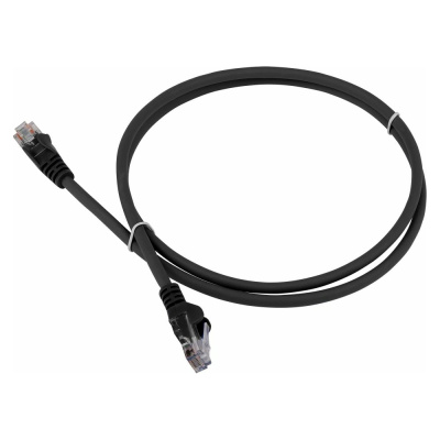 Патч-корд LANMASTER RJ45 - RJ45, 4 пары, UTP, категория 5е, 15 м, черный, LSZH