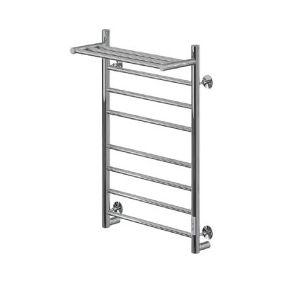 Полотенцесушитель MIXLINE VEGA 80×50 таймер, 382 Вт, 7 перекладин + ПОЛКА электрический ХРОМ